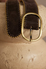 JASMINE CHOCOLATE LEATHER BELT