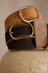 JASMINE CHOCOLATE LEATHER BELT