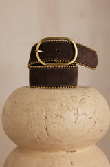 JASMINE CHOCOLATE LEATHER BELT