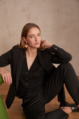 REINE BLACK FITTED BLAZER