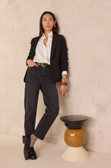REINE BLACK FITTED BLAZER