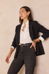 REINE BLACK FITTED BLAZER