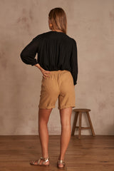 SOANNE HONEY LINEN SHORTS