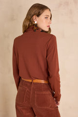 FERGUIE BRICK COTTON TURTLENECK T-SHIRT