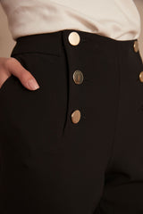 HUBERT FLARED BLACK SAILOR TROUSERS