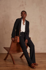 HUBERT FLARED NAVY SAILOR TROUSERS