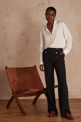 HUBERT FLARED NAVY SAILOR TROUSERS