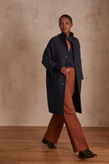 MAGDA NAVY WOOL COAT