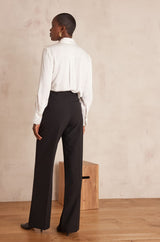 LAYLA BLACK WIDE-LEGGED TROUSERS