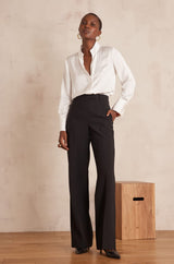 LAYLA BLACK WIDE-LEGGED TROUSERS