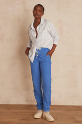 NOOR BLUE COTTON TROUSERS
