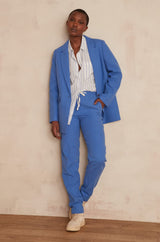 NOOR BLUE COTTON TROUSERS