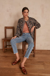 PATIENCE STONEWASHED STRAIGHT-CUT JEANS WITH RAW HEMS