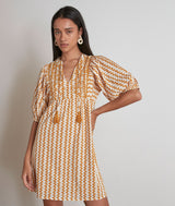 CELINE YELLOW ORIGINAL PRINT SHORT DRESS
