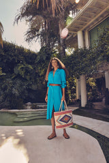 CORALIE BLUE SHIRT DRESS