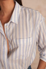 MARILOU BLUE STRIPED SHIRT