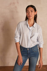 MARILOU BLUE STRIPED SHIRT