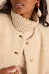 BROOKLYN ECRU SLEEVELESS JACKET