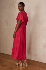 CAMILLE FUCHSIA LACE DRESS