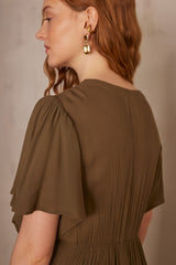 CAMILLE OLIVE LACE DRESS