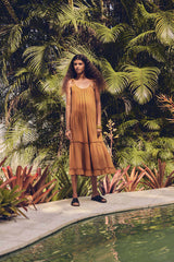 CONSTANCE YELLOW SLEEVELESS MAXI DRESS