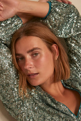 CLEOPATRE GREEN-BLUE MAXI DRESS