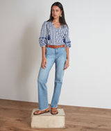 MARJORIE BLUE ORIGINAL PRINT BLOUSE