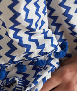 MARJORIE BLUE ORIGINAL PRINT BLOUSE