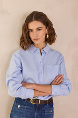 THOMAS CHAMBRAY BLUE SHIRT