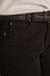 PATIENCE BLACK STRAIGHT-LEG JEANS
