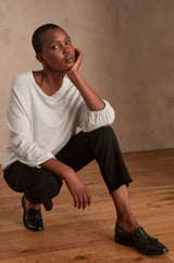 PATIENCE BLACK STRAIGHT-LEG JEANS