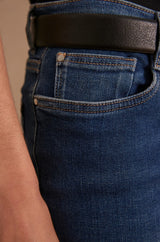 SONIA NAVY BLUE STRAIGHT-LEG JEANS