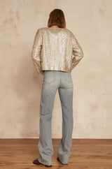 ODILE GREY FLARED JEANS