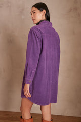 CENDRA VIOLET CORDUROY DRESS
