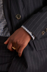 FLORINE NAVY BLUE PINSTRIPE JACKET