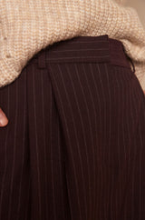 SIMBAD STRIPED CARROT-CUT TROUSERS