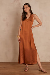 AMIE TOFFEE MAXI DRESS