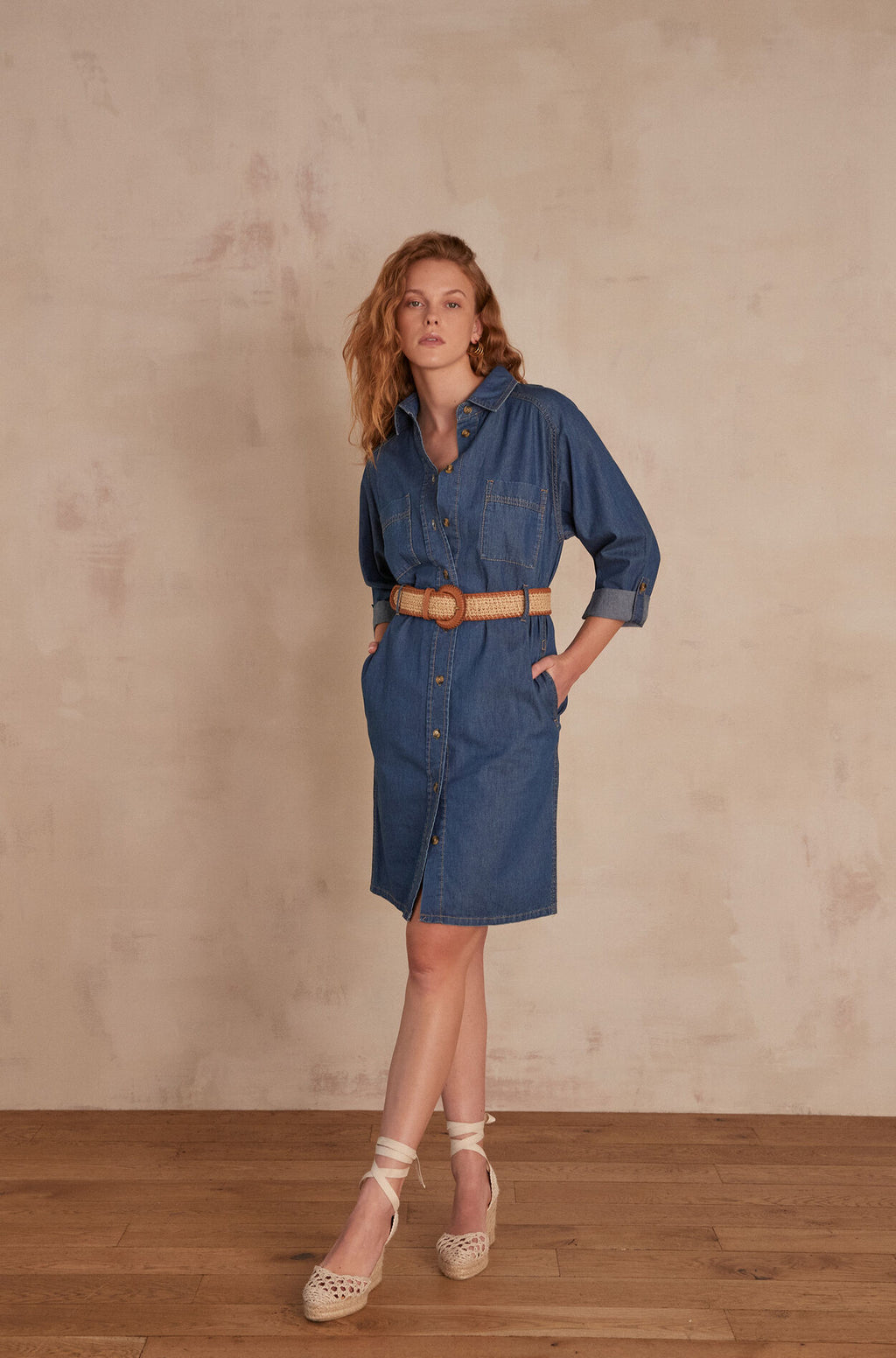 denim adele maxi dress Denim ADELE Maxi Dress OFUURE