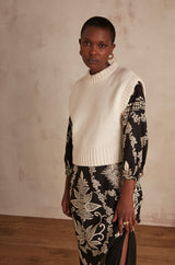 LIAM CREAM SLEEVELESS JUMPER