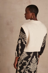 LIAM CREAM SLEEVELESS JUMPER