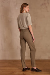 NALLA LEAF GREEN CHINO TROUSERS