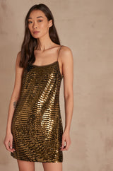 AGDA GOLD SEQUIN DRESS