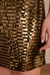 AGDA GOLD SEQUIN DRESS