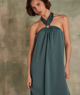 AVANA CELADON HALTERNECK DRESS