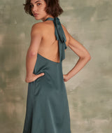 AVANA CELADON HALTERNECK DRESS