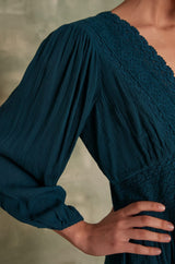 CAMILLE BIS PETROLE DRESS