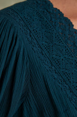 CAMILLE BIS PETROLE DRESS