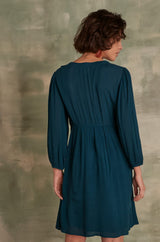 CAMILLE BIS PETROLE DRESS