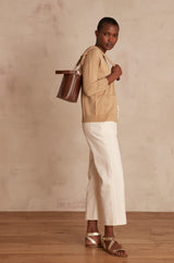 LILOU LOOSE BEIGE CARDIGAN