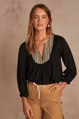 CANDLE GLITTER EMBROIDERED BLOUSE